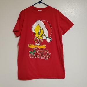 Vintage 1996 Tweety Bird Looney Tunes Christmas Shirt, XL